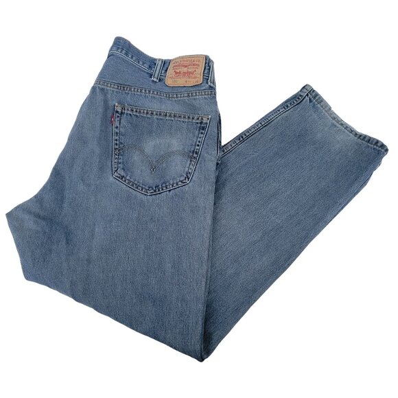 Levis 550 Relaxed Fit Jeans Mens Size 40 X 32 Straight Light Wash Denim Pants - Picture 1 of 5